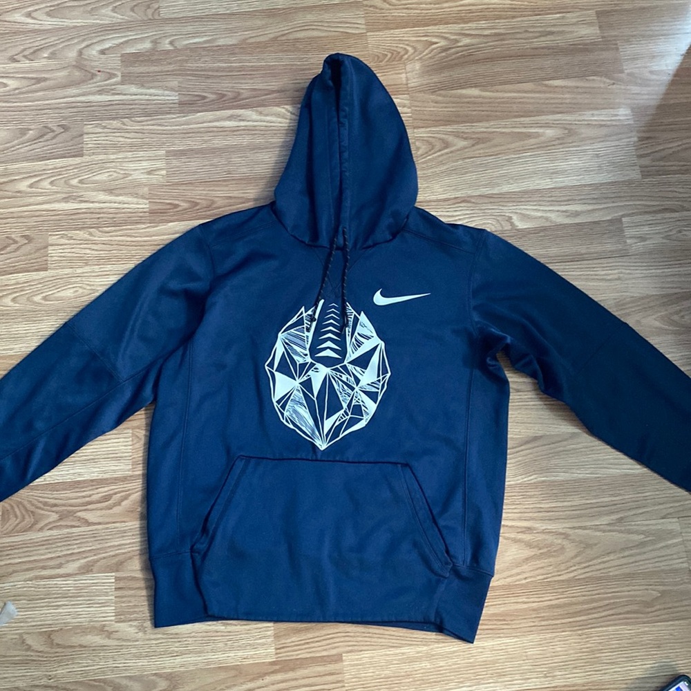 Navy Blue Nike Football Hoodie- Jr